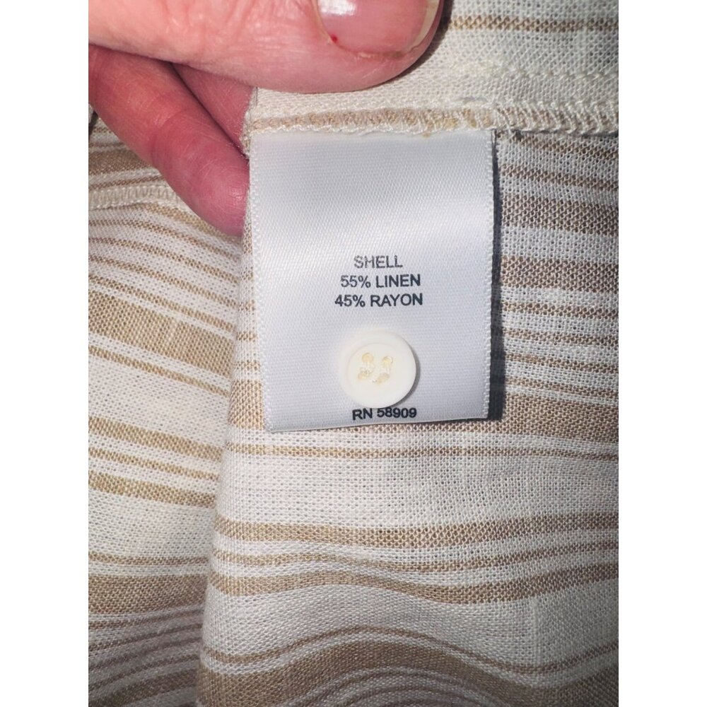Gibson Latimer Cream Linen Shirt Dress - Picture 7 of 10